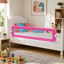 Safety Bed Rail for Toddlers - 150 x 42 cm, Pink