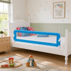 Toddler Safety Bed Rail 150 x 42 cm Foldable Portable Guard Protection Blue