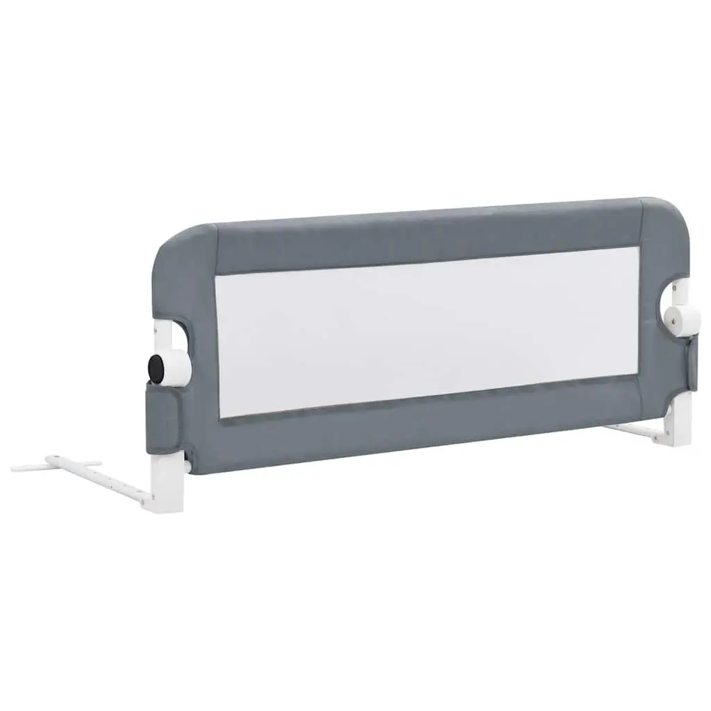 Toddler Bed Guard Grey 102x42cm Foldable Safety Rail for Mattress Protection