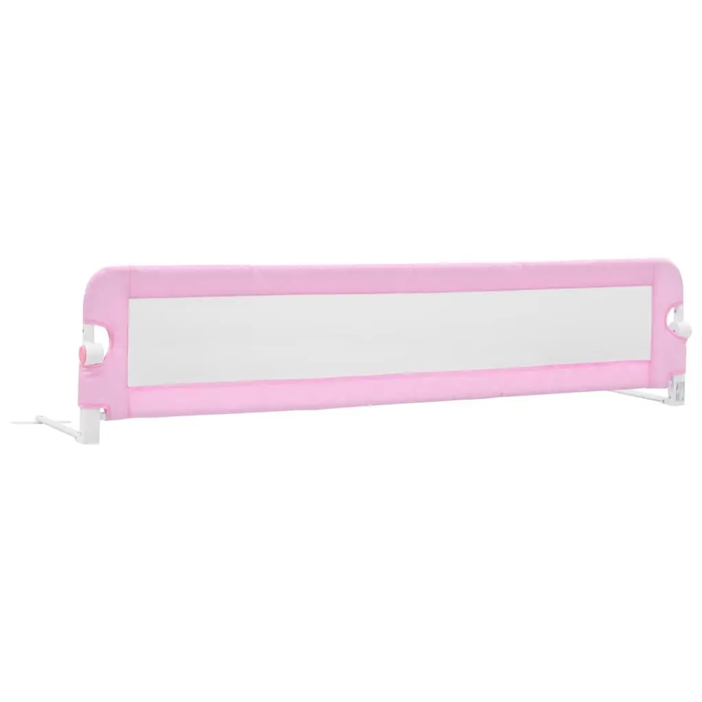 Toddler Safety Bed Rail Pink 180x42cm Foldable Protective Guard for Kids