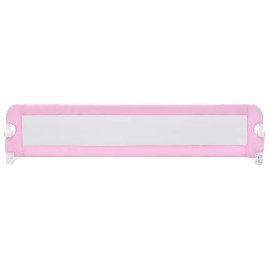 Toddler Safety Bed Rail Pink 180x42cm Foldable Protective Guard for Kids