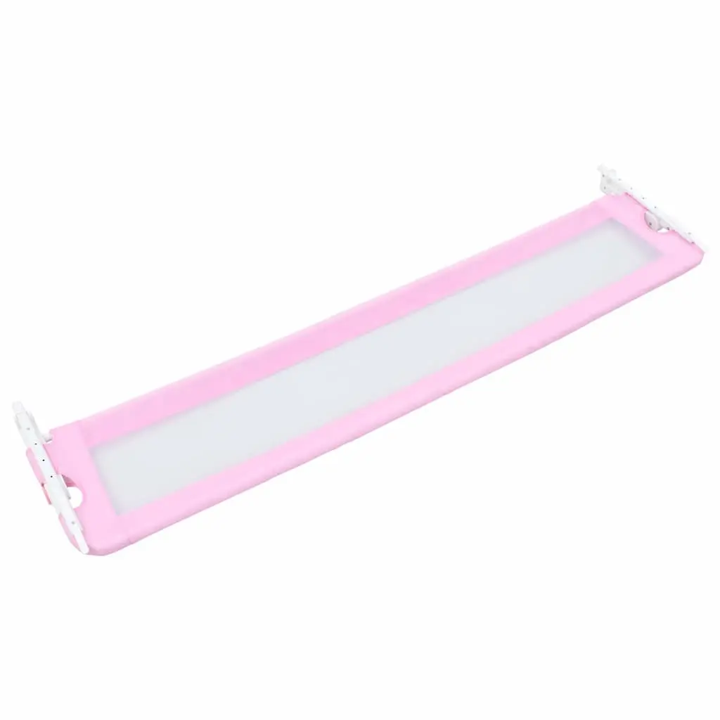 Toddler Safety Bed Rail Pink 180x42cm Foldable Protective Guard for Kids