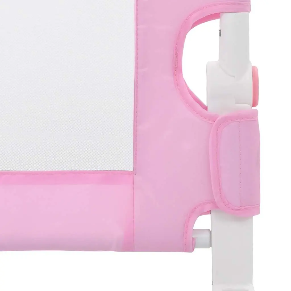 Toddler Safety Bed Rail Pink 180x42cm Foldable Protective Guard for Kids