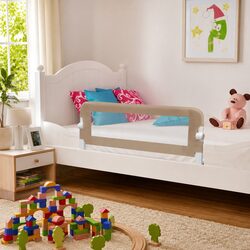 Toddler Safety Bed Rail Specifications: Taupe, 120x42 cm