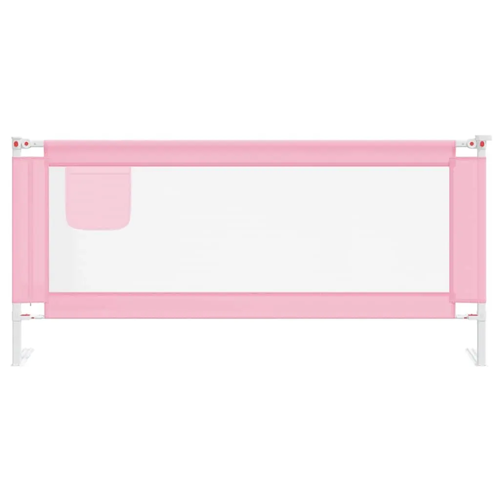 Toddler Bed Rail for Safety Pink 200x25 cm Fabric Protection Guard