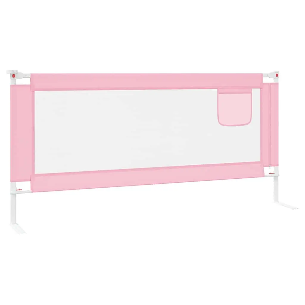 Toddler Bed Rail for Safety Pink 200x25 cm Fabric Protection Guard