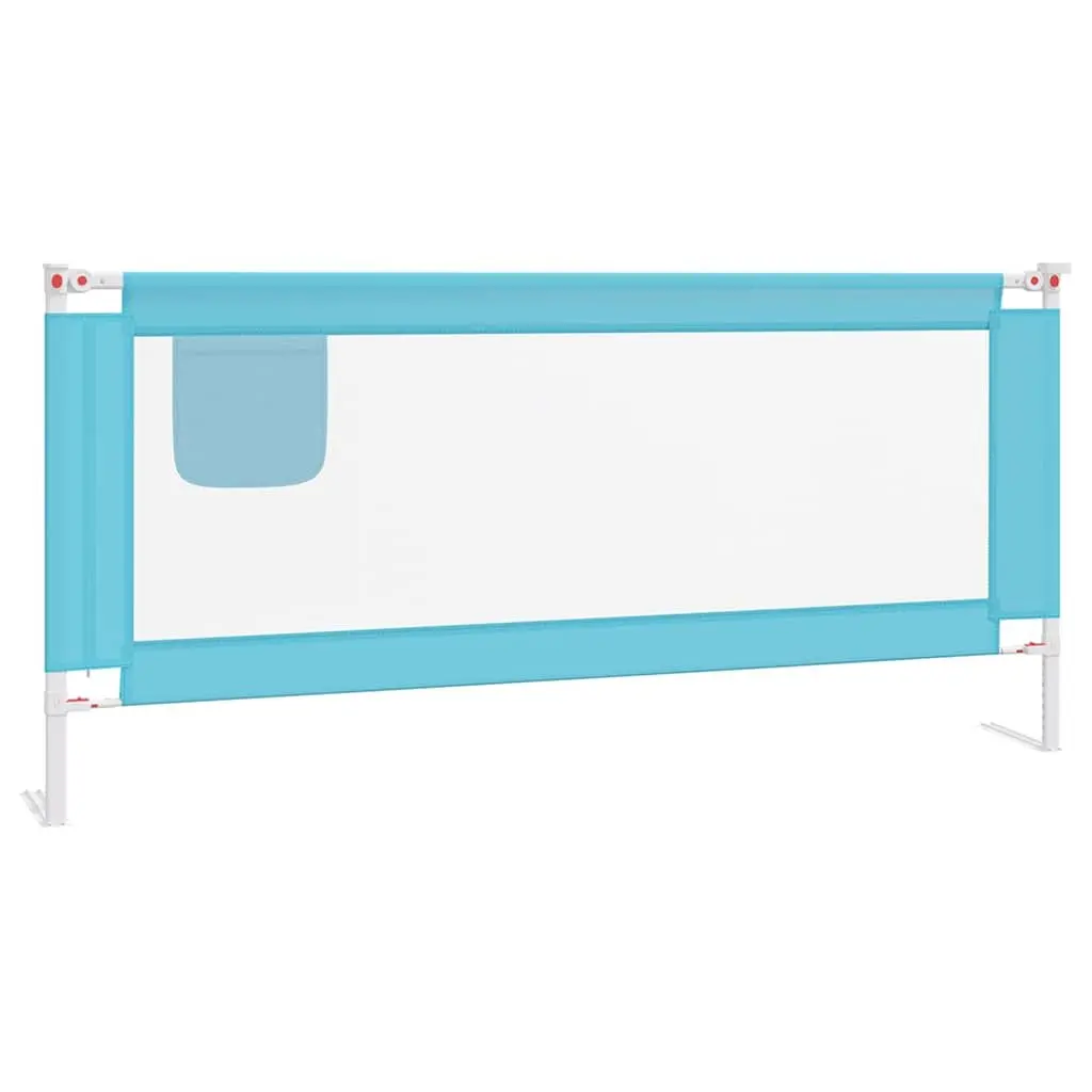 Toddler Bed Rail for Kids Blue 200x25 cm Fabric Protection Guard