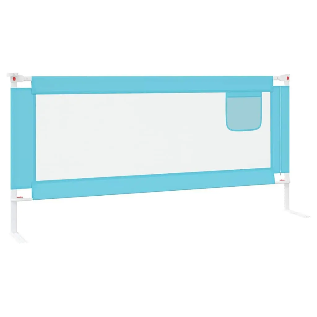 Toddler Bed Rail for Kids Blue 200x25 cm Fabric Protection Guard