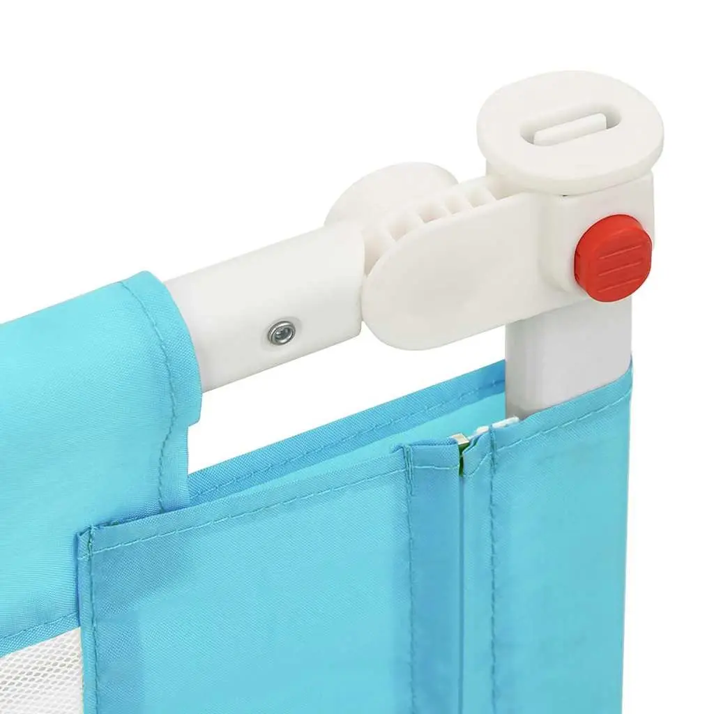 Toddler Bed Rail for Kids Blue 200x25 cm Fabric Protection Guard