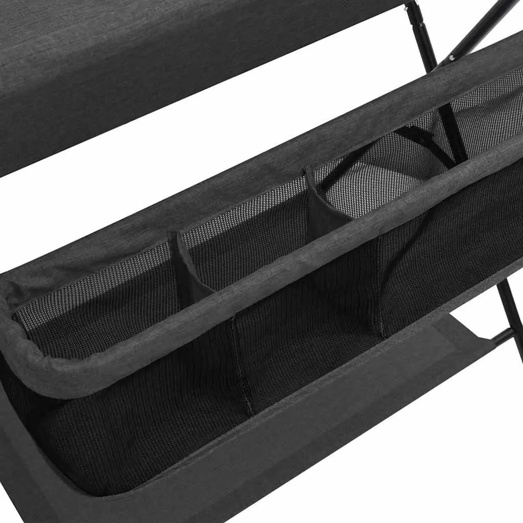 Changing Table Anthracite Foldable Diaper Nappy Storage Compartments Baby