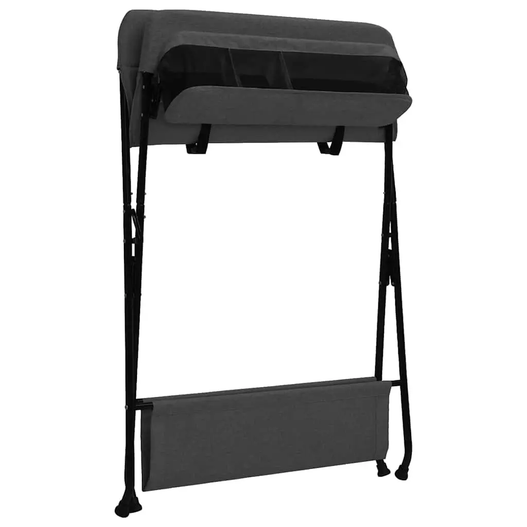 Changing Table Anthracite Foldable Diaper Nappy Storage Compartments Baby