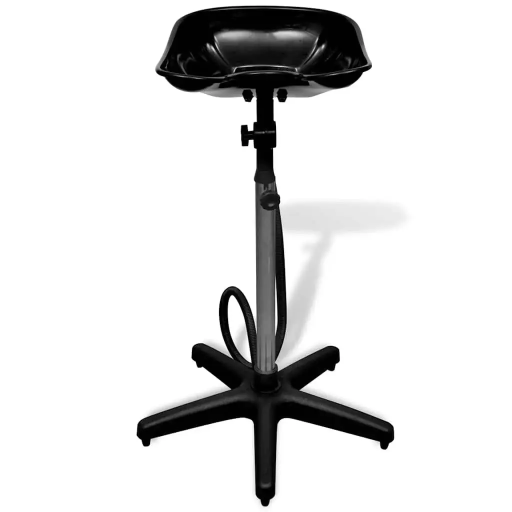 Black Shampoo Basin for Salon Use Adjustable Height Lightweight