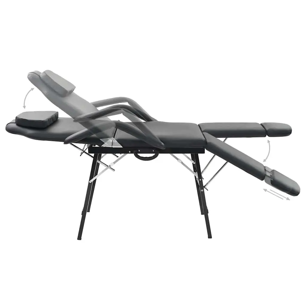 Portable Facial Treatment Chair for Salon or Home Use Faux Leather Massage Bed 185 x 78 x 76 cm