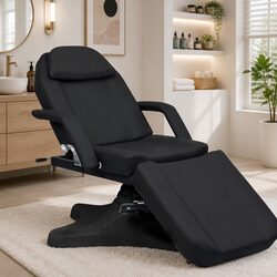 Black Adjustable Massage Table - 180 x 62 x 86.5-118 cm
