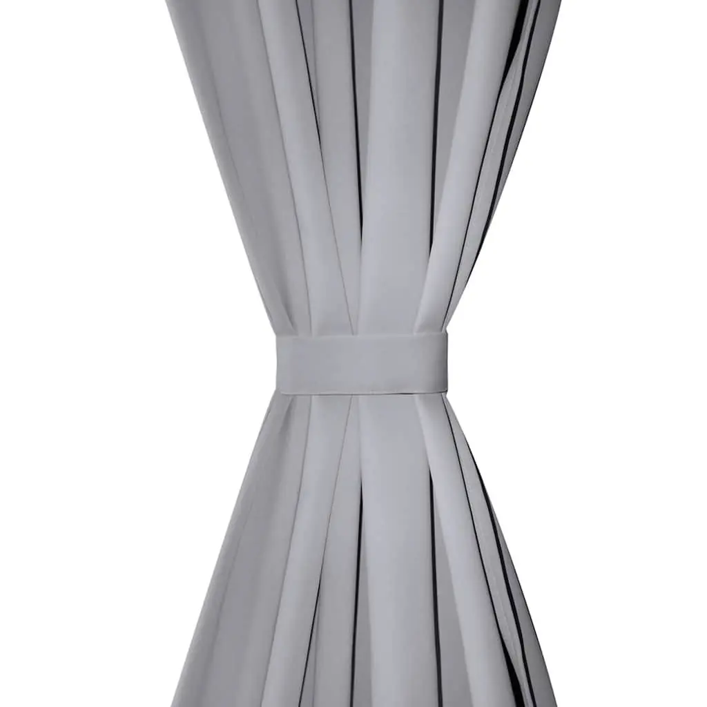 Blackout Curtains Living Room Bedroom Grey 135x245cm