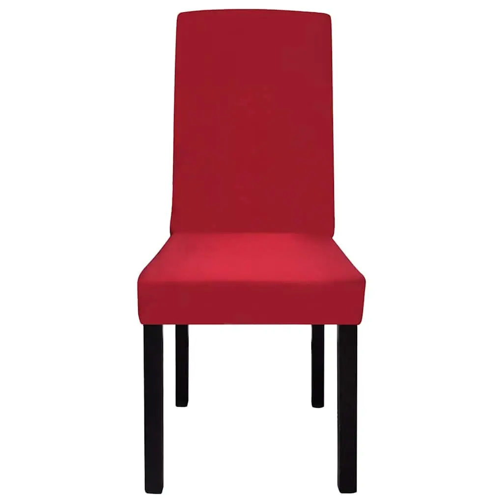 6-Piece Bordeaux Red Chair Covers
