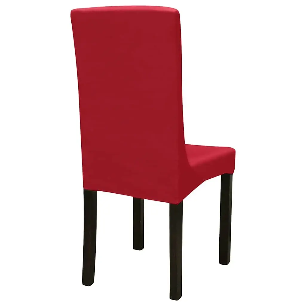 6-Piece Bordeaux Red Chair Covers