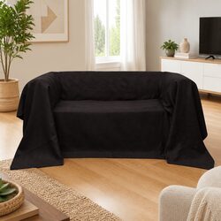 suede Couch Slipcover Brown Furniture Protector 210 x 280 cm Sofa Cover