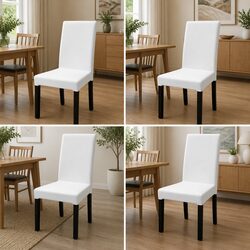 Specifications for Stretch Chair Covers in White - Set of 4
