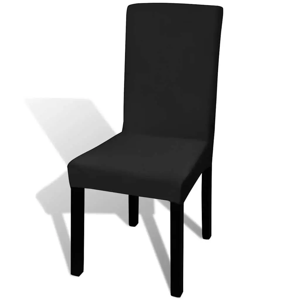 Chair Cover for Use in Home and Garden 4 Piece Black Stretchable Soft Wrinkle Resistant