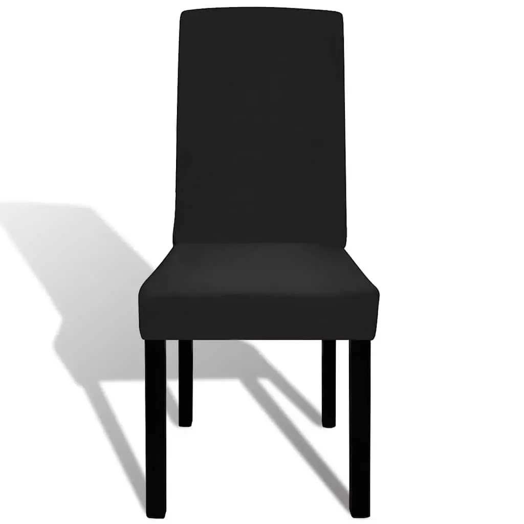 Chair Cover for Use in Home and Garden 4 Piece Black Stretchable Soft Wrinkle Resistant