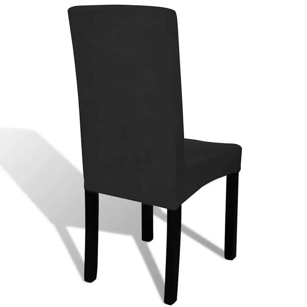 Chair Cover for Use in Home and Garden 4 Piece Black Stretchable Soft Wrinkle Resistant