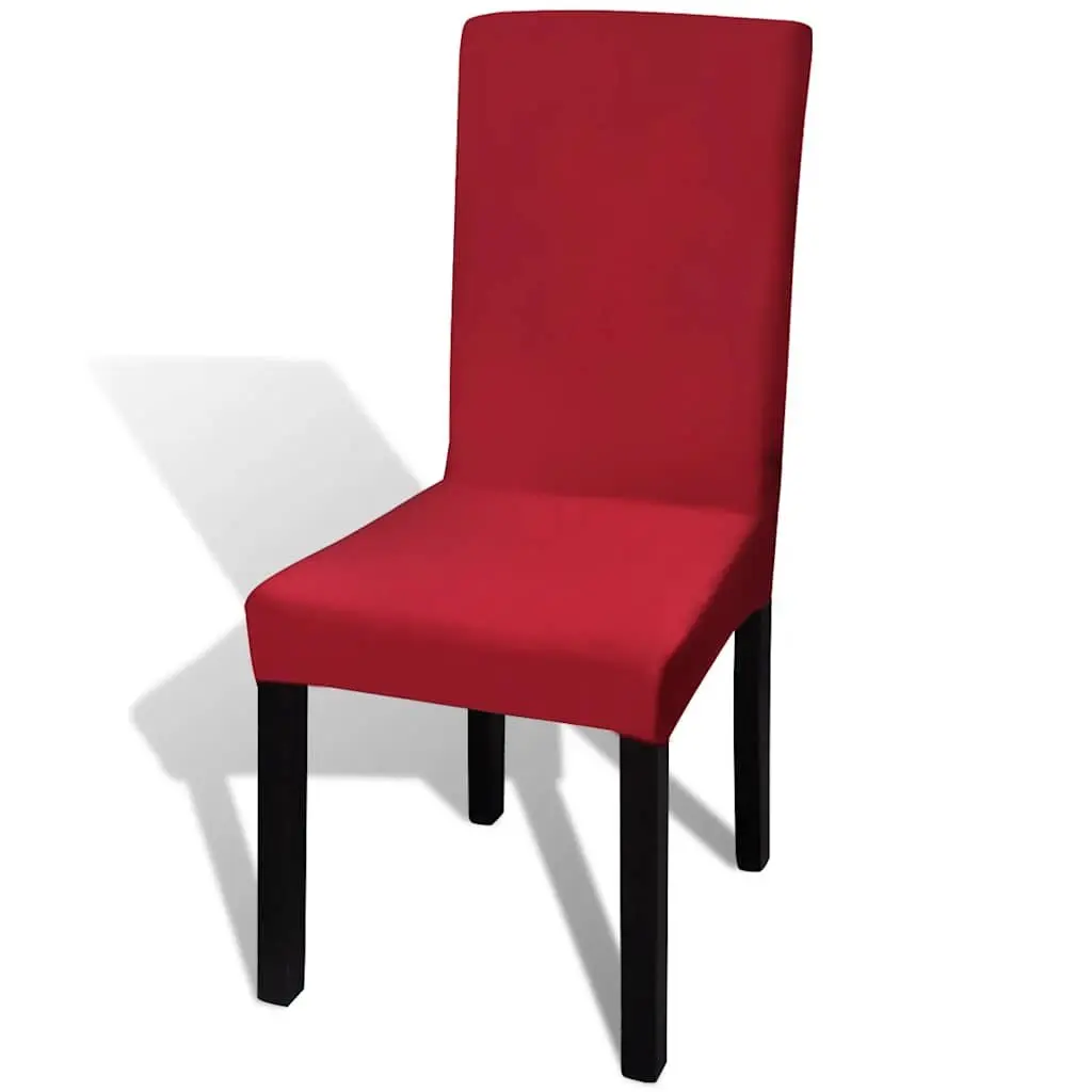 Chair Cover Set 4 Pieces Red Stretchable Soft Wrinkle Resistant for Home and Garden