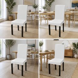 Specifications of Cream Stretchable Chair Cover Set, 4 Pieces