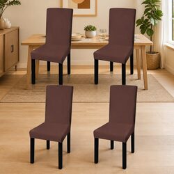 Specifications for Brown Stretchable Chair Covers 4 Pack