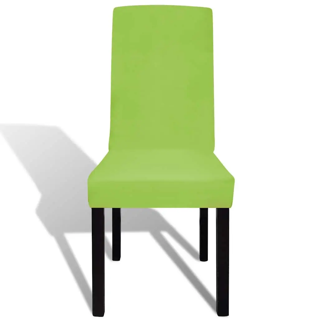 Straight Stretchable Chair Cover for Dining 4 Piece Green Soft Wrinkle-Resistant