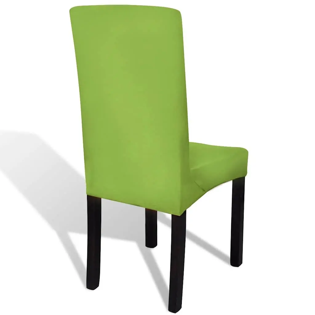 Straight Stretchable Chair Cover for Dining 4 Piece Green Soft Wrinkle-Resistant