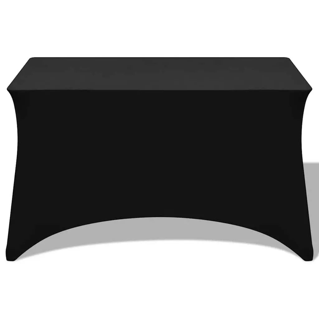 Stretch Table Slipcovers for Rectangular Tables 120x60.5x74cm Black 2 Pieces