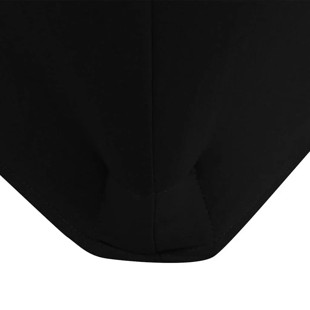 Stretch Table Slipcovers 2 Pieces Rectangular Black 183x76x74cm
