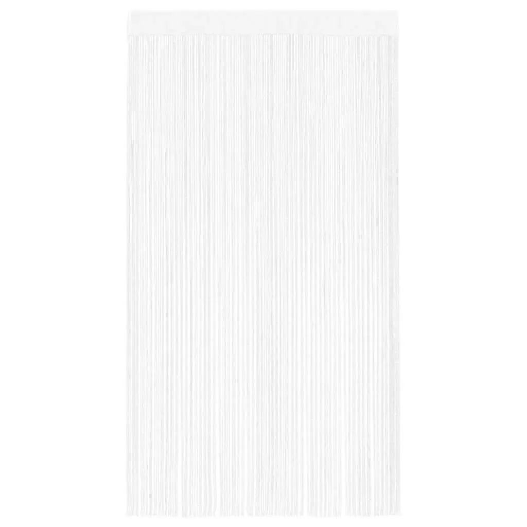 String Curtains 100x250cm White Door Panel Polyester 2 Piece Room Divider Decorative Drapes