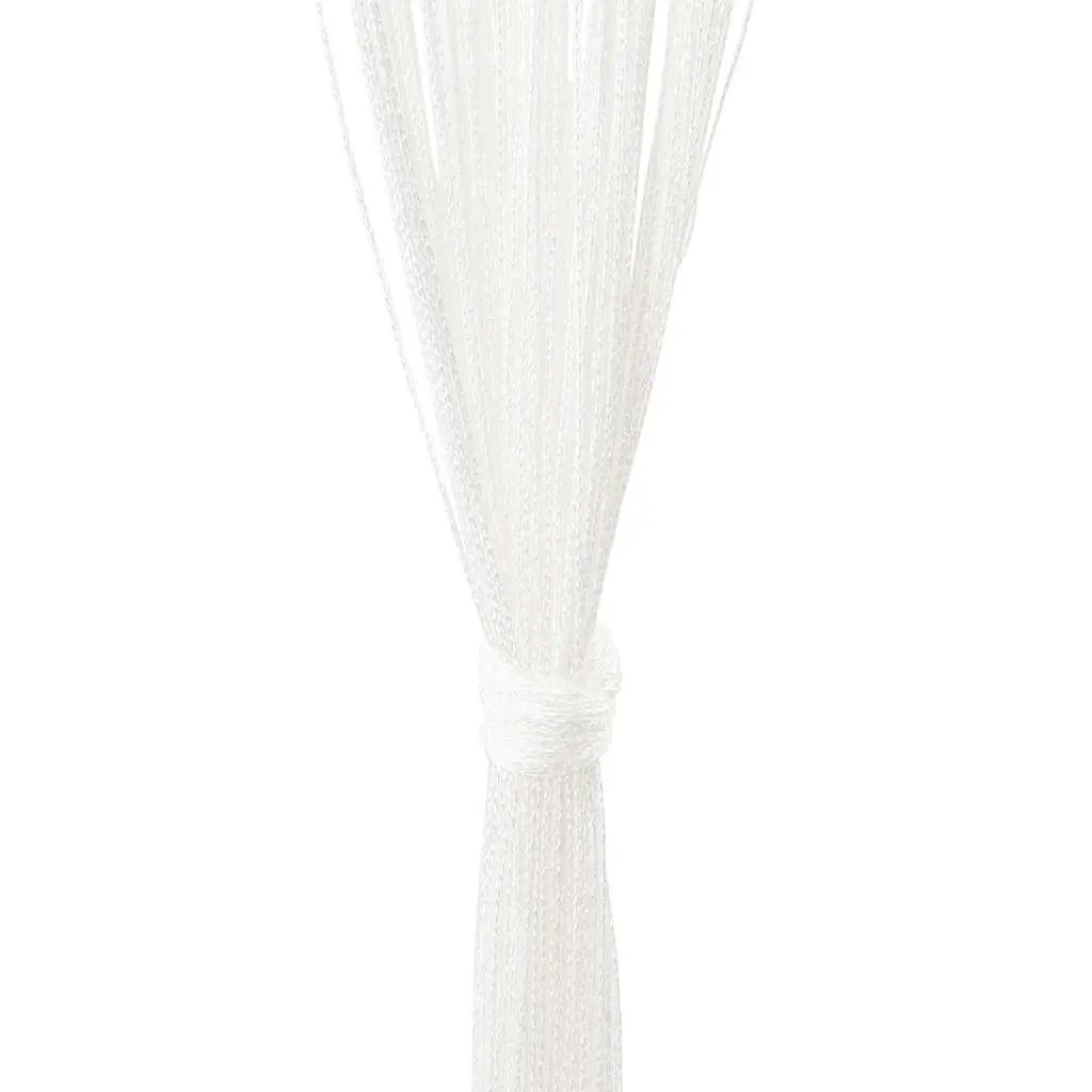 String Curtains 100x250cm White Door Panel Polyester 2 Piece Room Divider Decorative Drapes
