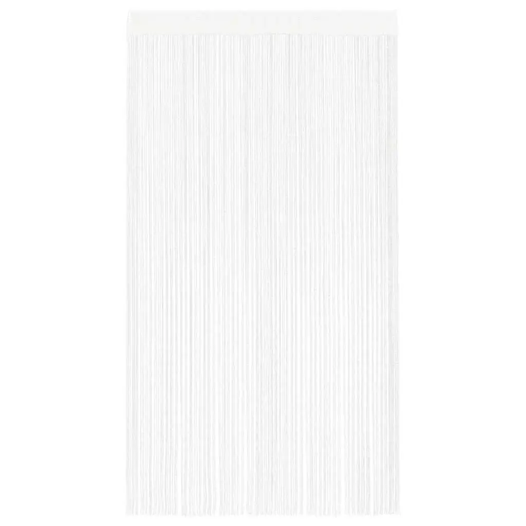 String Curtains White 140x250 cm Door Window Panel Room Divider 2 Piece