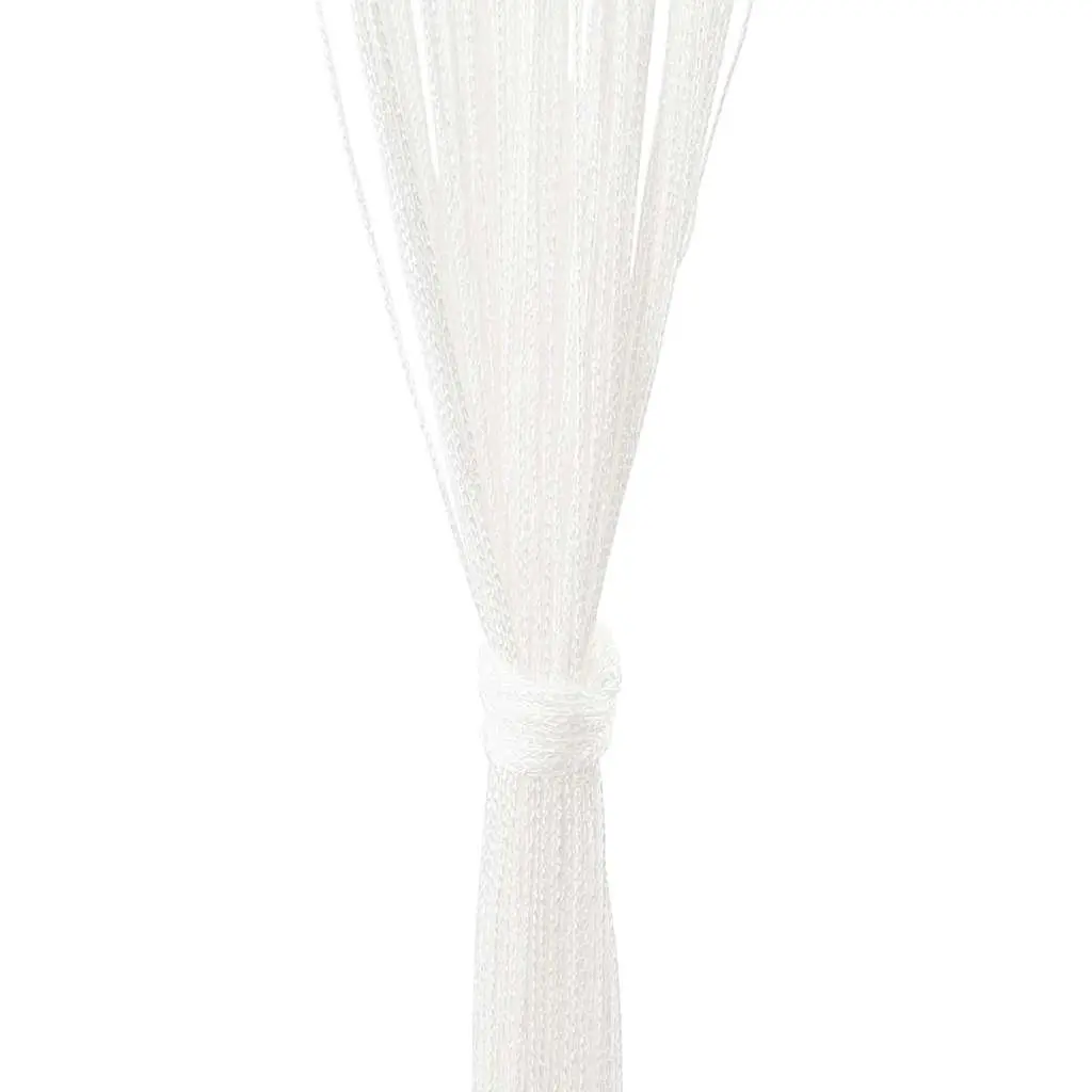 String Curtains White 140x250 cm Door Window Panel Room Divider 2 Piece