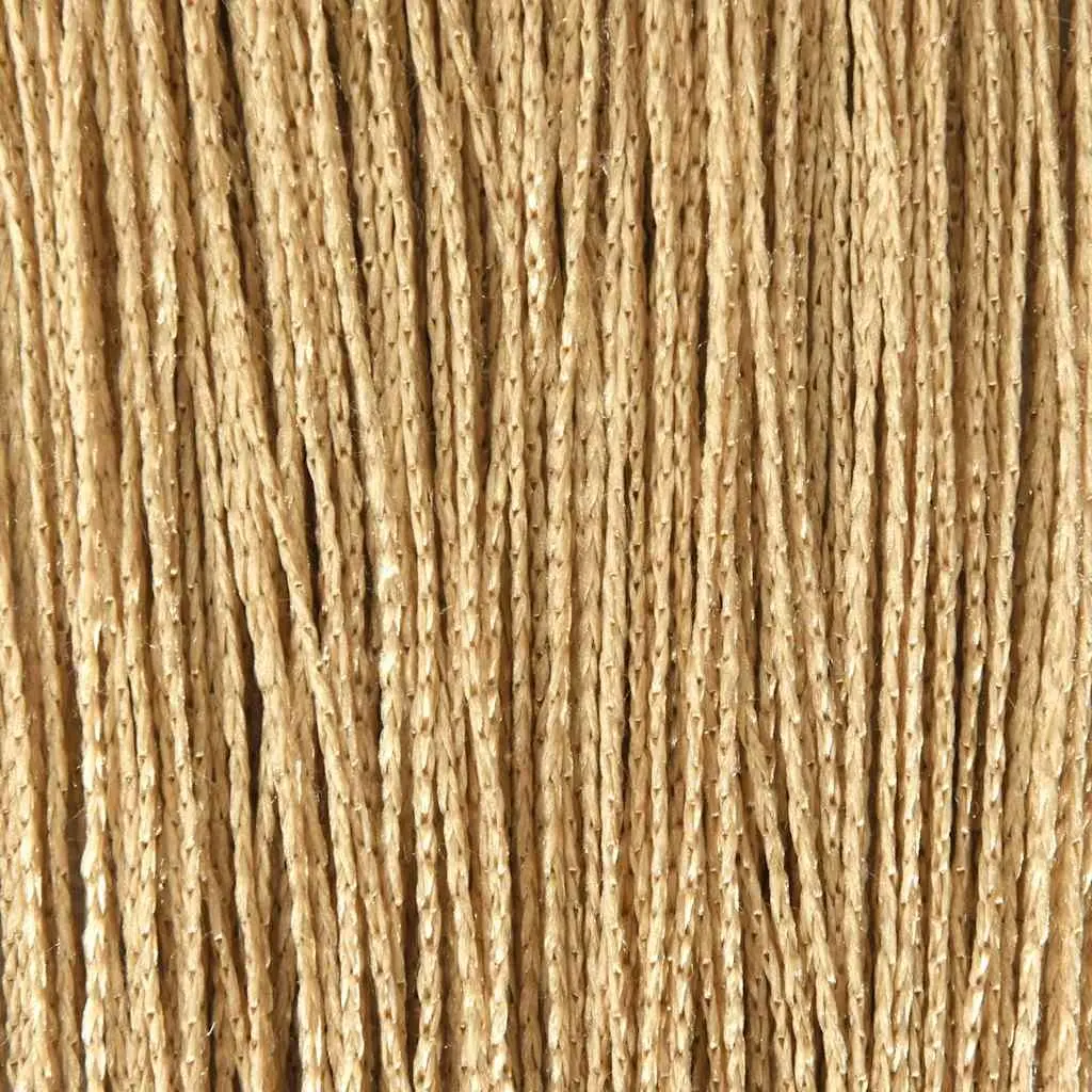 Beige String Curtains Room Divider Drapes 140x250cm 2 Pieces Easy Hanging Polyester