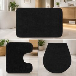 Specifications of Anthracite 3-Piece Cotton Bathroom Mats