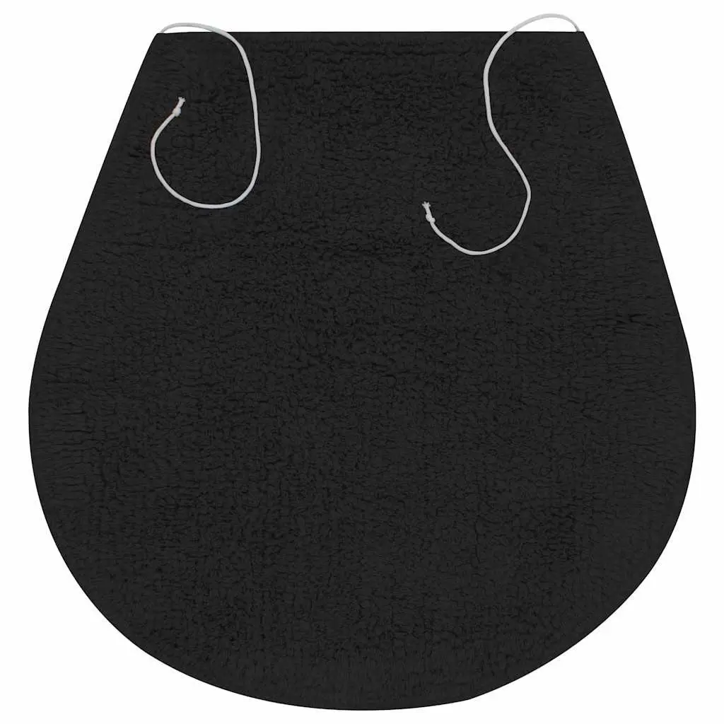 Anthracite 3-Piece Cotton Bathroom Mats