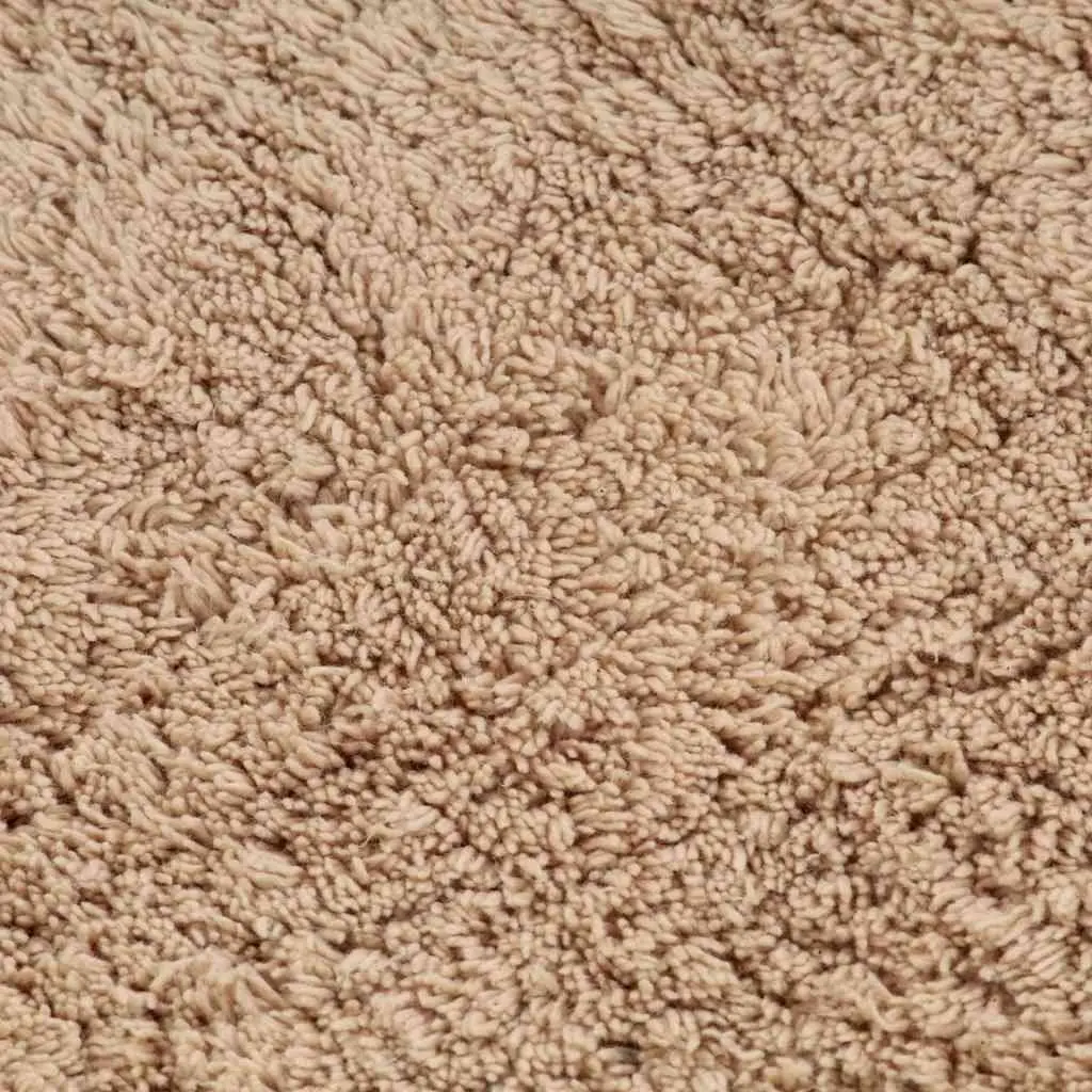 Bathroom Mat Set 3 Pieces Beige Bath Pedestal Toilet Lid Cover Non-Slip Floor