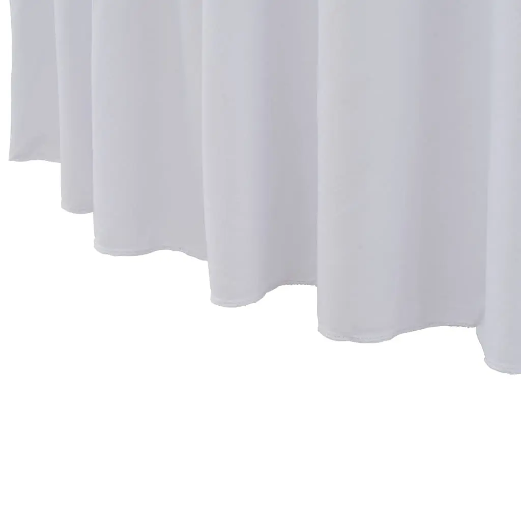 Stretch Table Cover with Skirt for Events 180x74 cm White 2 Piece