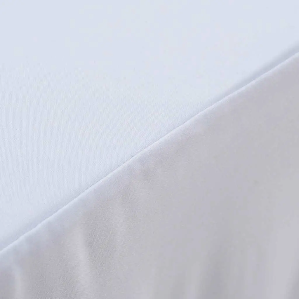 Stretch Table Cover with Skirt for Events 183x76x74 cm White 2 Piece
