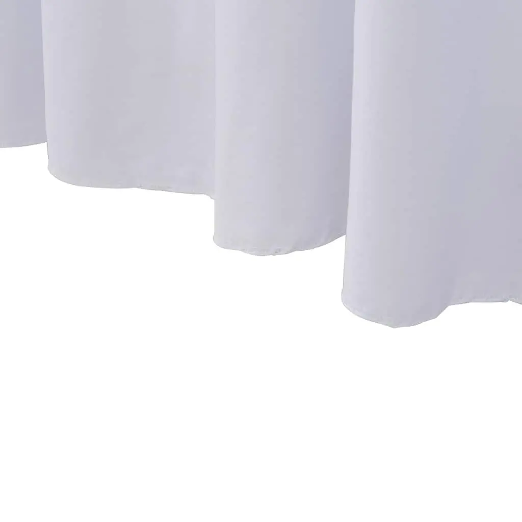 Stretch Table Cover with Skirt for Events 183x76x74 cm White 2 Piece