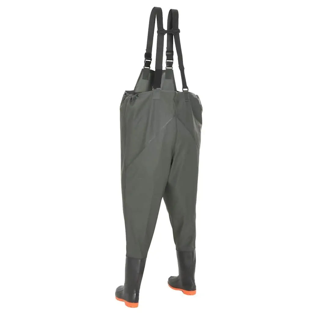 Chest Wading Pants with Attached Boots for Fishing Outdoor Size 39