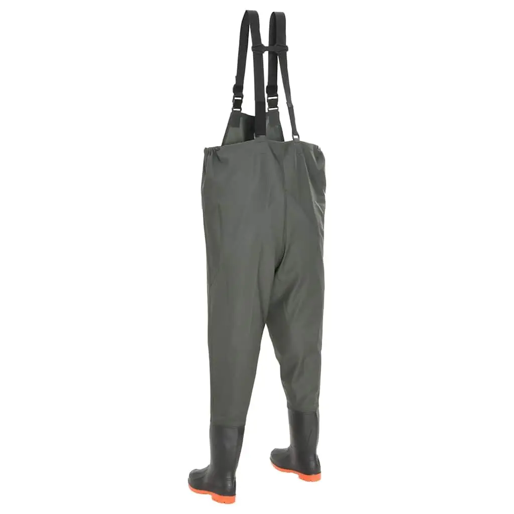 Chest Wading Pants Fishing Waders Green Size 44
