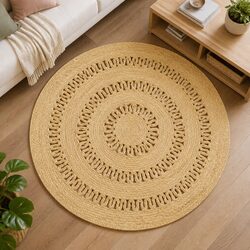 Specifications for Handmade Braided Jute Rug 90cm Brown