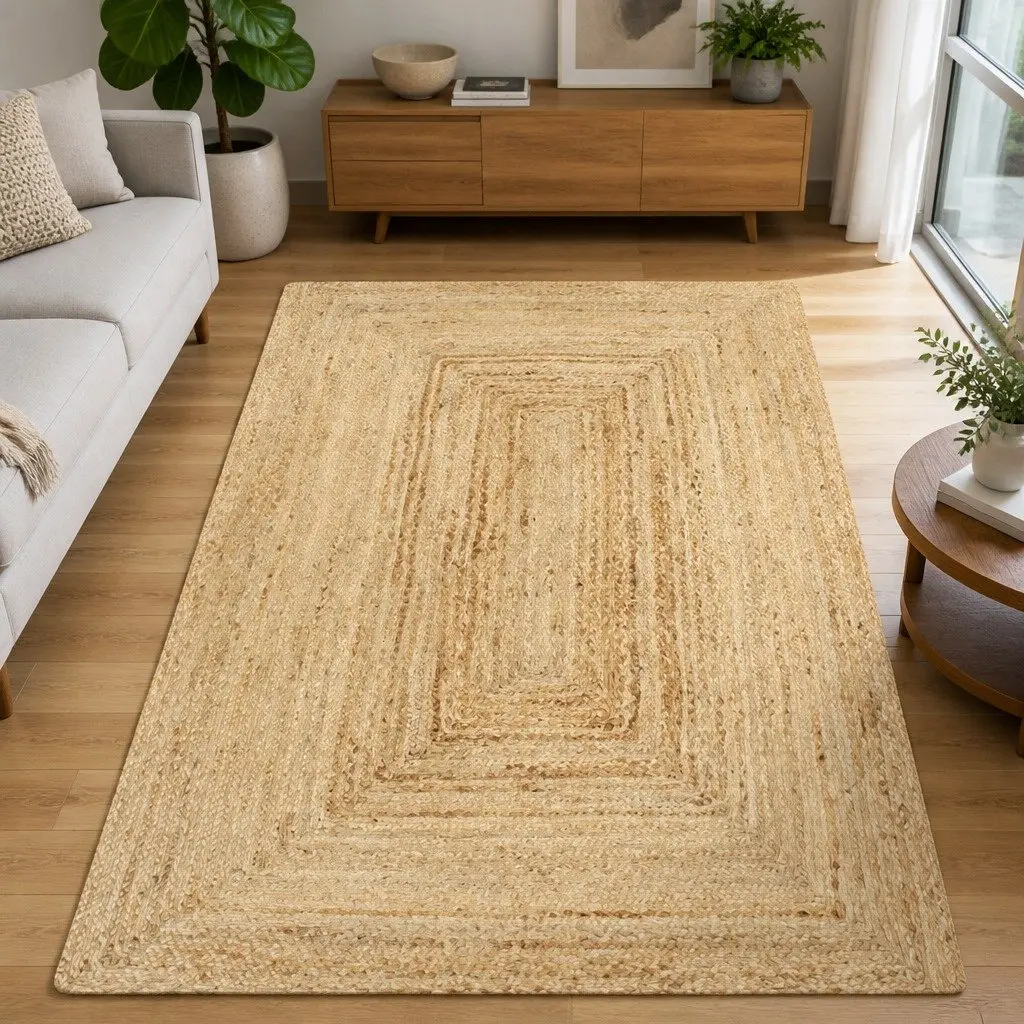 120x180 cm Jute and Cotton Handwoven Area Rug