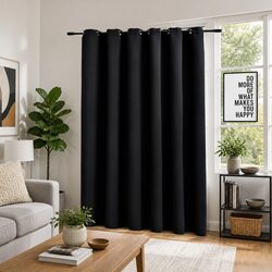 Blackout Curtain Specifications: 290x245cm, Metal Rings