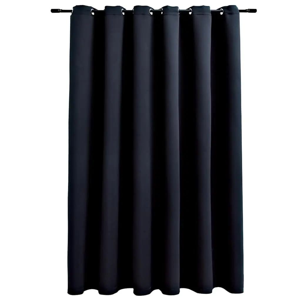 Blackout Curtain with Metal Rings Privacy Light Blocking Window Drape 290x245cm